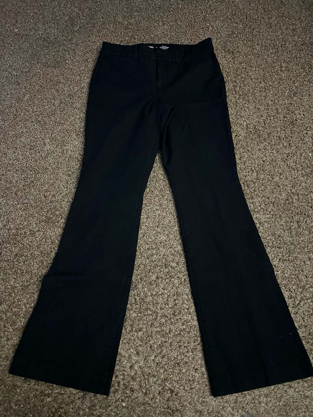 Old Navy High-Rise Pixie Flare Secret-Smooth Pockets Pants Black Women's Size 6